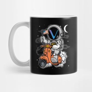 Astronaut Scooter Vechain VET Coin To The Moon Crypto Token Cryptocurrency Blockchain Wallet Birthday Gift For Men Women Kids Mug